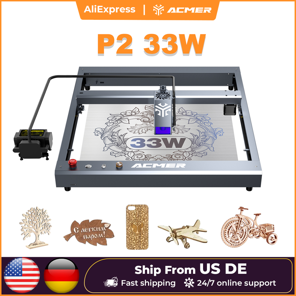Industrial Laser Engraver For Wood - آلة النقش بالليزر ACMER P2 بقوة