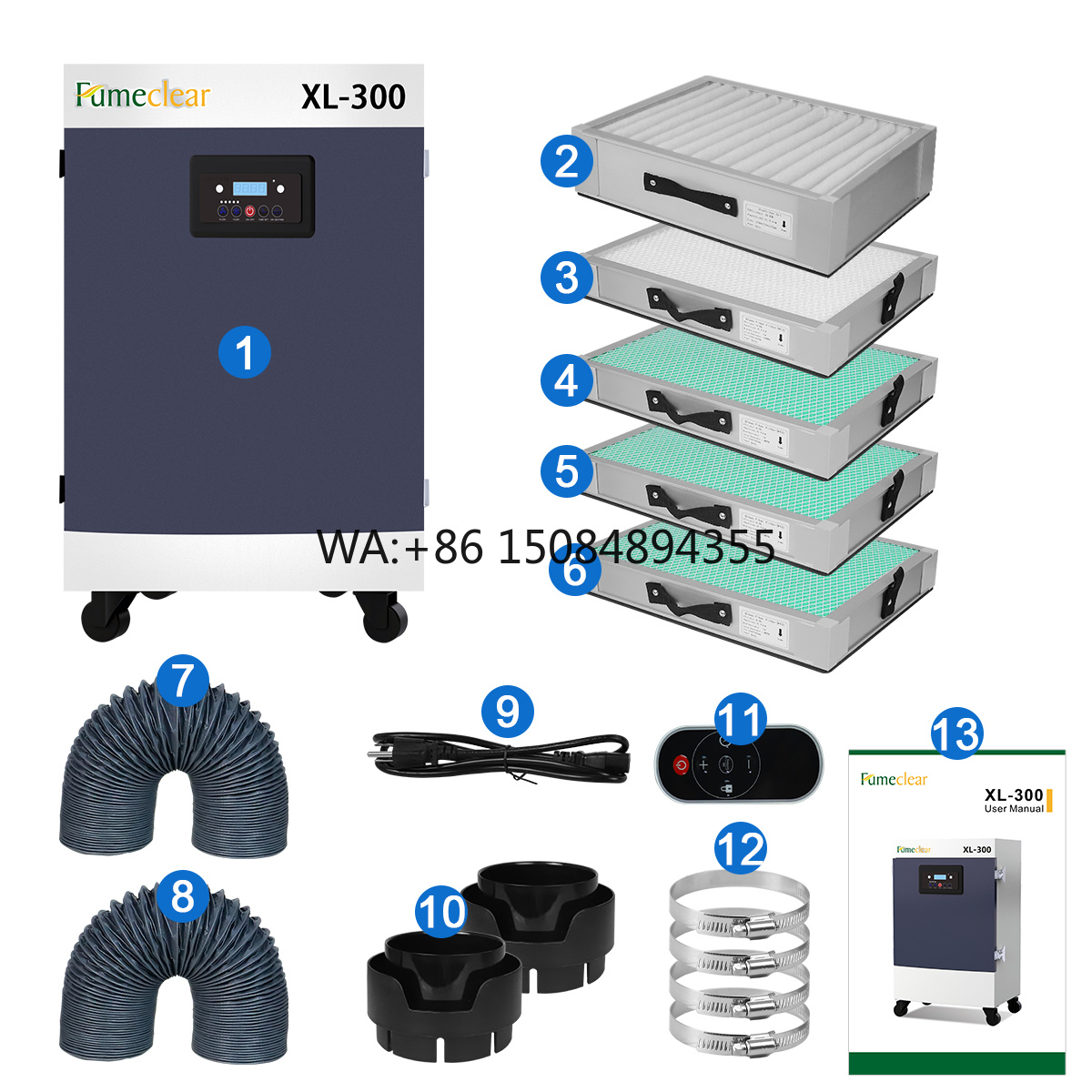 Co2 Laser Engraving Machine - جهاز تنقية الهواء H13 بقوة 330