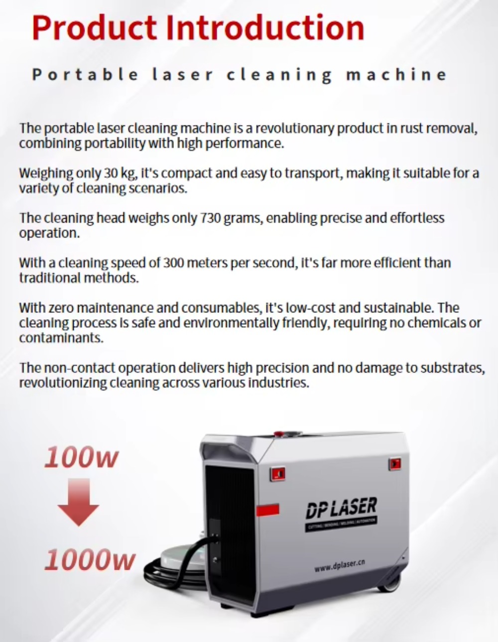 Industrial Laser Paint Remover - آلة تنظيف بالليزر محمولة للاستخدام الصناعي