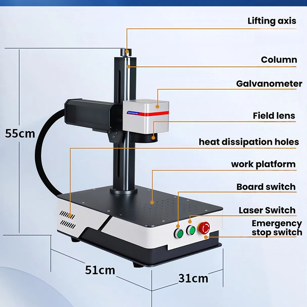 WaveTopSign 20 واط 30 واط آلة  - مراجعة Fiber Laser Source 20W وسعره