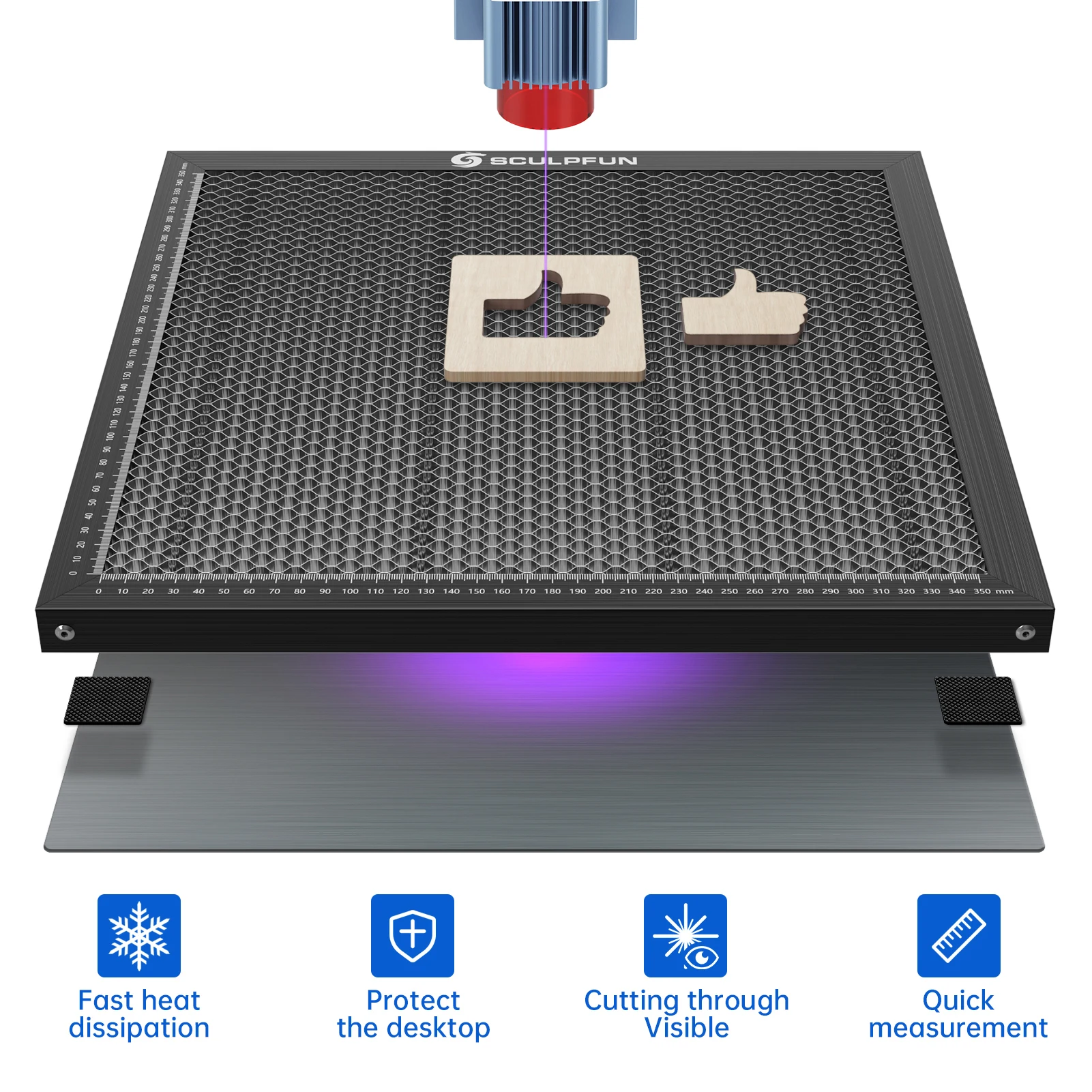 الليزر حفارة العمل السرير العس - مراجعة Co2 Laser Engraving Machine وسعره